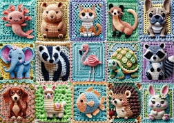 Trefl Puzzle Premium Plus gehäkelte Tierchen 1000 Teile