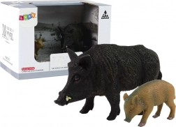 Set aus zwei Wildschweinfiguren und Frischling - Waldtiere