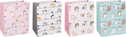 Geschenkpapiertüte Größe L mit Katzenmotiv 30 × 41,5 × 12 cm