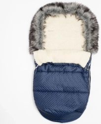 Winter-Fußsack New Baby Lux Wool blau