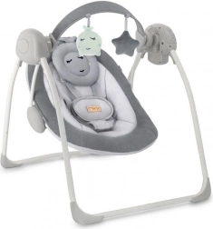 Elektrische Babywippe mit Melodien MOMI Liss – grau