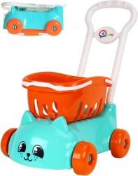 Kinder-Einkaufswagen mit Körbchen, Kätzchen