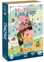 Großes Puzzle Drei Schweinchen von Londji - 36 Teile