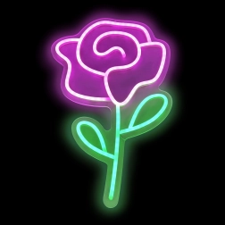 LED-Neonlampe Rose 2Kids Toys