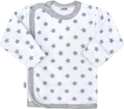 Babyhemdchen New Baby Classic II grau mit Sternchen