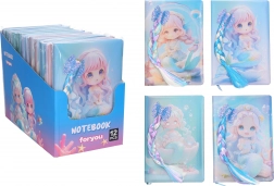 Linierter Notizblock 14 × 21 cm – Meerjungfrau mit Pferdeschwanz, 80 Seiten