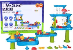 Großer interaktiver Wasserpark-Tisch Sandformen und Mühlen