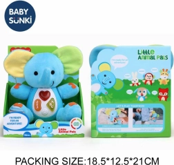 Plüschelefant mit Licht und Musik 20 cm