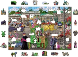 Holz-Puzzle mit Figuren - Pariser Platz in Berlin