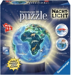 Ravensburger 3D leuchtender Puzzleball Nachterglobus 72 Teile