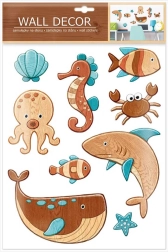Selbstklebende Wandsticker Meerestiere (9 Stk.)