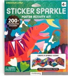 Set mit glitzernden Aufklebern Welt der Dinosaurier