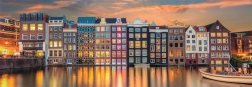 Panorama-Puzzle Leuchtendes Amsterdam 1000 Teile