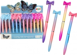 Kugelschreiber mit Schleife, bunt, blaue Tinte 0,7 mm