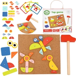 Woopie Green Holzspielzeug zum Hämmern mit Hammer