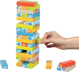 Holz-Tumbling-Turm mit Tieren – 1 Stück