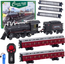Klassischer elektrischer Zug mit 2,4‑GHz‑Fernbedienung mit Lichtern, Geräuschen und Rauch CLASSIC TRAIN