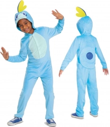 Kinderkostüm POKEMON Sobble Kigurumi, blauer Onesie 126–136 cm (7–8 Jahre)