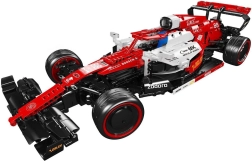 Konstruktionsset Rennformel mit RC, 1185 Teile – Rot, Maßstab 1:8
