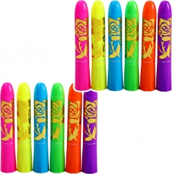Neon-Gesichts-Malset - 12 Stk.