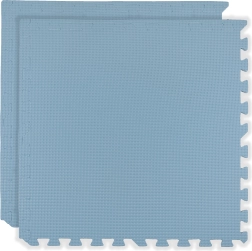 Schaumstoffmatte HUMBI 120 × 60 cm – große wasserdichte Schaumstoff-Puzzlematte, 2 Stk., hellblau