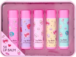 Set mit Lippenbalsamen in Blechdose