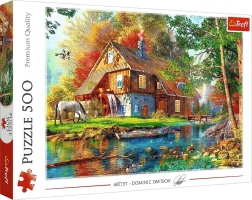 Puzzle 500 Teile – Häuschen am Fluss TREFL