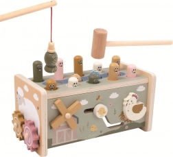 Multifunktionales Holz-Klopfspiel Bauernhof für Kinder 2+