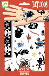 Temporäre Kinder-Tattoos mit Piratenmotiven von DJECO