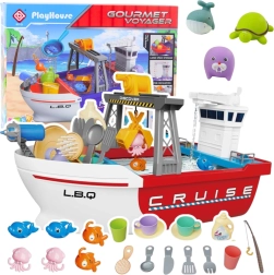 Interaktives Fischerboot für Kinder mit Wasserkreislauf und Zubehör