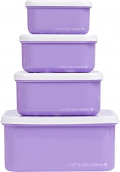 Set aus vier Snackboxen A Little Lovely Company – Einhörner