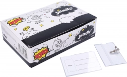 Transparenter Namensschild mit Clip und Sicherheitsnadel