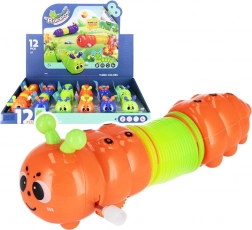 Aufziehraupe – bewegliches Spielzeug aus Kunststoff 14 cm