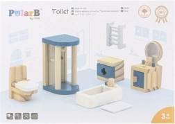 Viga PolarB Holz-Möbelset für Puppenhaus – Badezimmer
