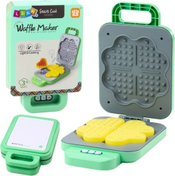 Kinderspielzeug Waffeleisen mit Batterie und Lichteffekten grün