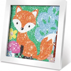 Kreativset Bild mit Steinchen Fuchs 17 cm