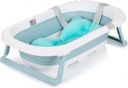 Faltbare Babybadewanne Isla mit Badematte Chipolino – Blau