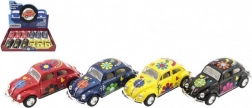 Metall-Automodell KINSMART VOLKSWAGEN Beetle 13 cm, Rückziehmotor, 4 Farben