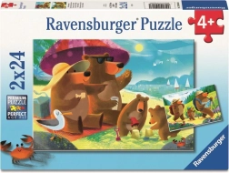 Ravensburger Puzzle Bärenfamilie auf Ausflug 2 x 24 Teile
