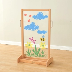 Masterkidz doppelseitige transparente Staffelei-Tafel für Kinder