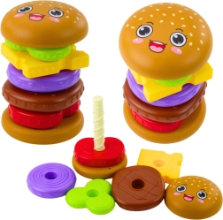 Steckspiel Hamburger für Kinder, bunt, 7 Teile