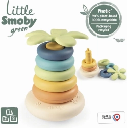 Little Smoby Green Stapelpyramide aus Ringen aus Bioplastik