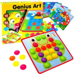 Kreatives Mosaik mit farbigen Stiften für Kinder