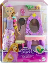 Disney Prinzessin Rapunzel mit stylischen Accessoires – Spielset mit Puppe und Freund Pascal