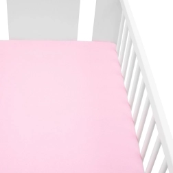 Jersey-Spannbettlaken für Kinderbett New Baby 120 × 60 rosa