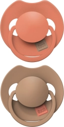 Silikonischer dynamischer Schnuller LOVI PRIME 18m+ Granola/Orange, 2 Stk.