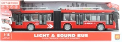 Gelenk-Oberleitungsbus rot mit Batterien