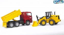 Bruder MAN Kipp-Lkw und Frontlader FR130