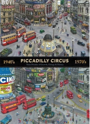 Puzzle Piccadilly Circus über die Jahrzehnte 1000 Teile GIBSONS