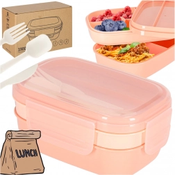 Lunchbox mit Trennwänden 1900 ml, apricot